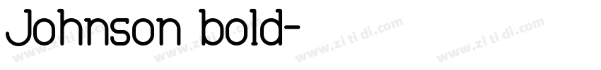 Johnson bold字体转换